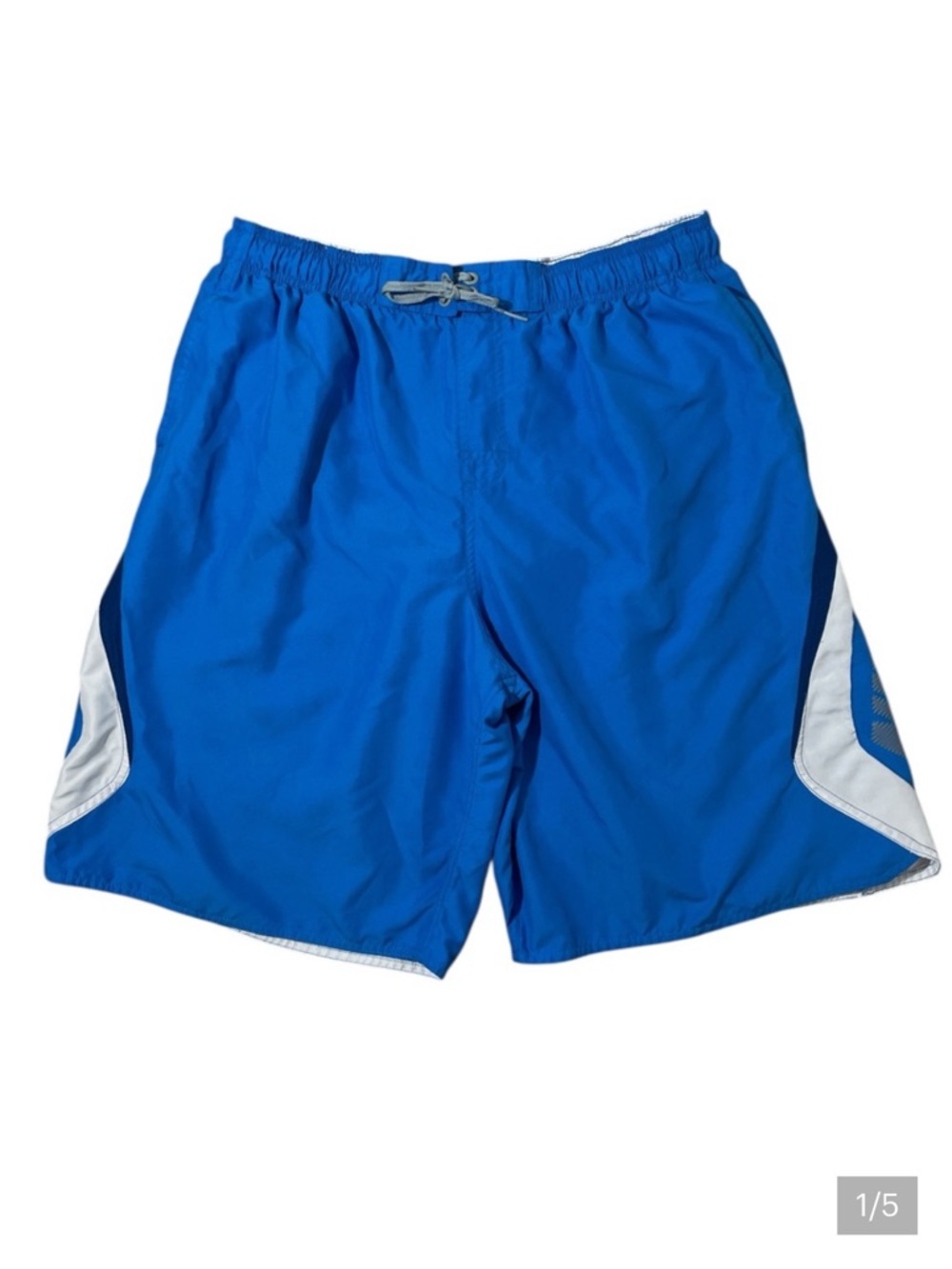 V1 - Nike - Men’s XXL - Swim Swimsuit - Blue & White  Shorts
